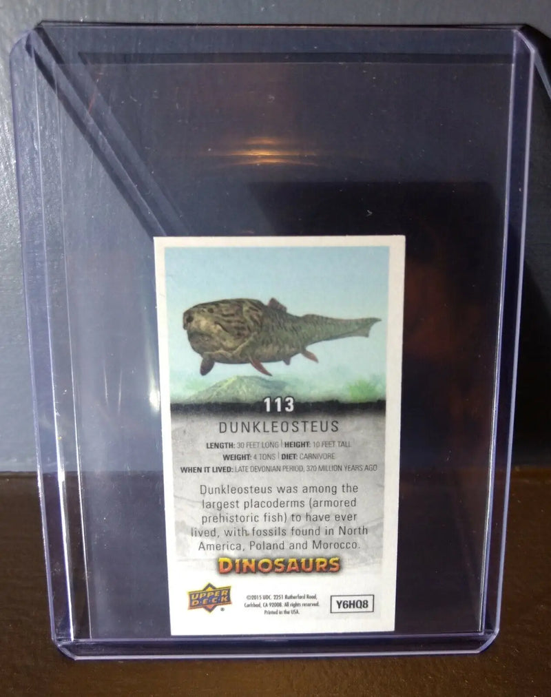 2015 Upper Deck Dinosaurs Canvas Mini Dunkleosteus #113 Trading Card - Non-Sports Card Single