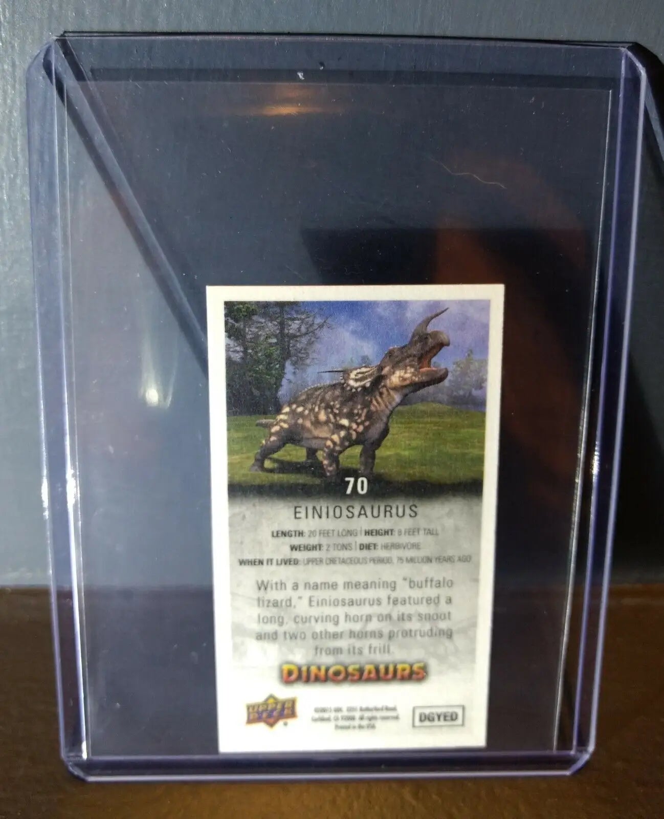 2015 Upper Deck Dinosaurs Canvas Mini Einiosaurus #70 Trading Card - Non-Sports Card Single