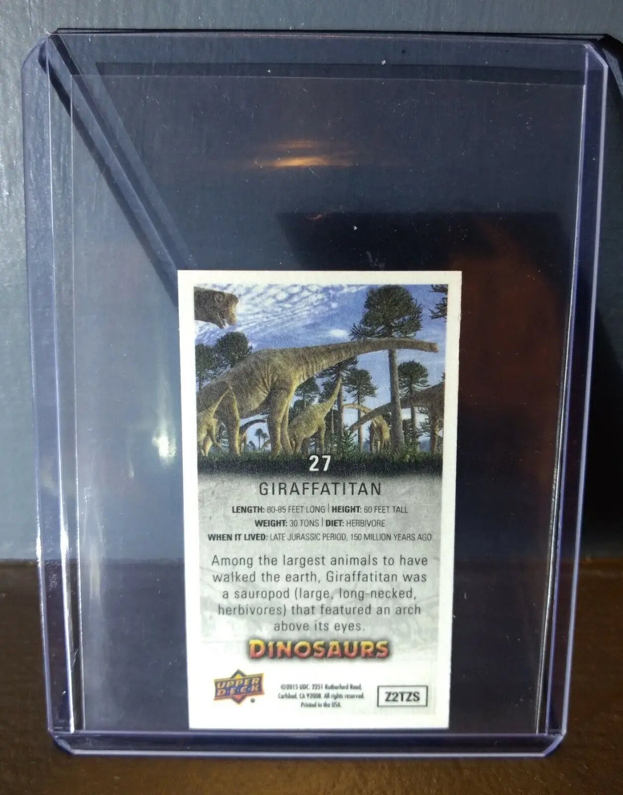 2015 Upper Deck Dinosaurs Canvas Mini Giraffatitan #27 Trading Card - Non-Sports Card Single
