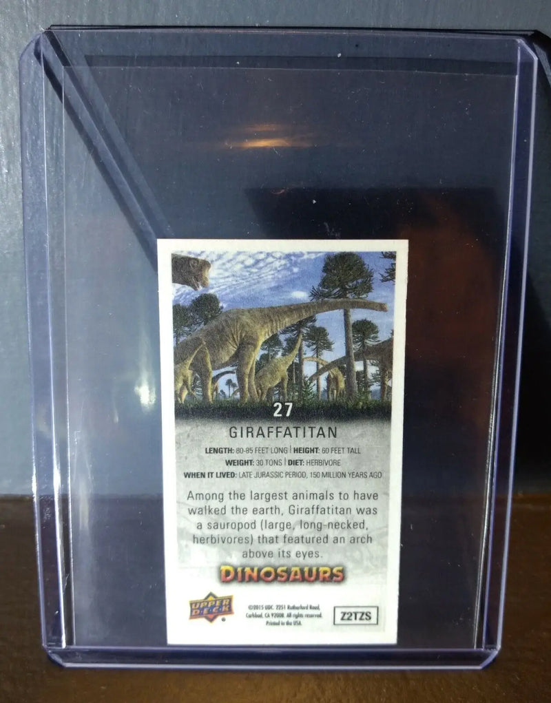 2015 Upper Deck Dinosaurs Canvas Mini Giraffatitan #27 Trading Card - Other