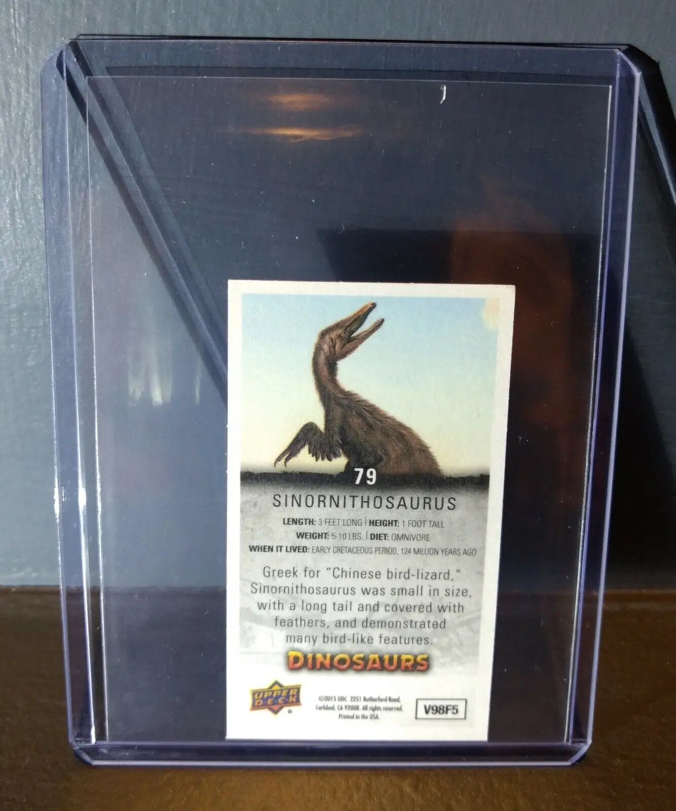 2015 Upper Deck Dinosaurs Canvas Mini Sinornithosaurus #79 Trading Card - Non-Sports Card Single