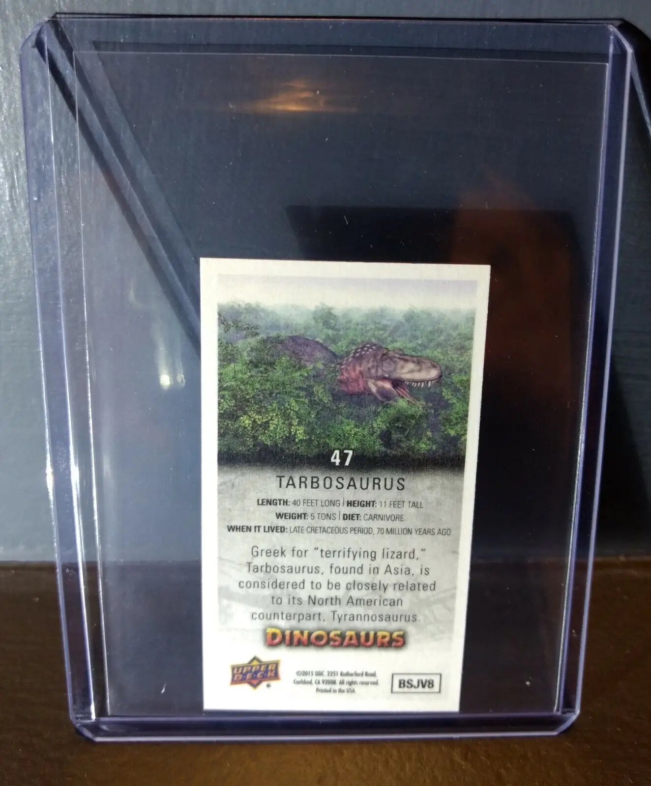 2015 Upper Deck Dinosaurs Canvas Mini Tarbosaurus #47 Trading Card - Non-Sports Card Single
