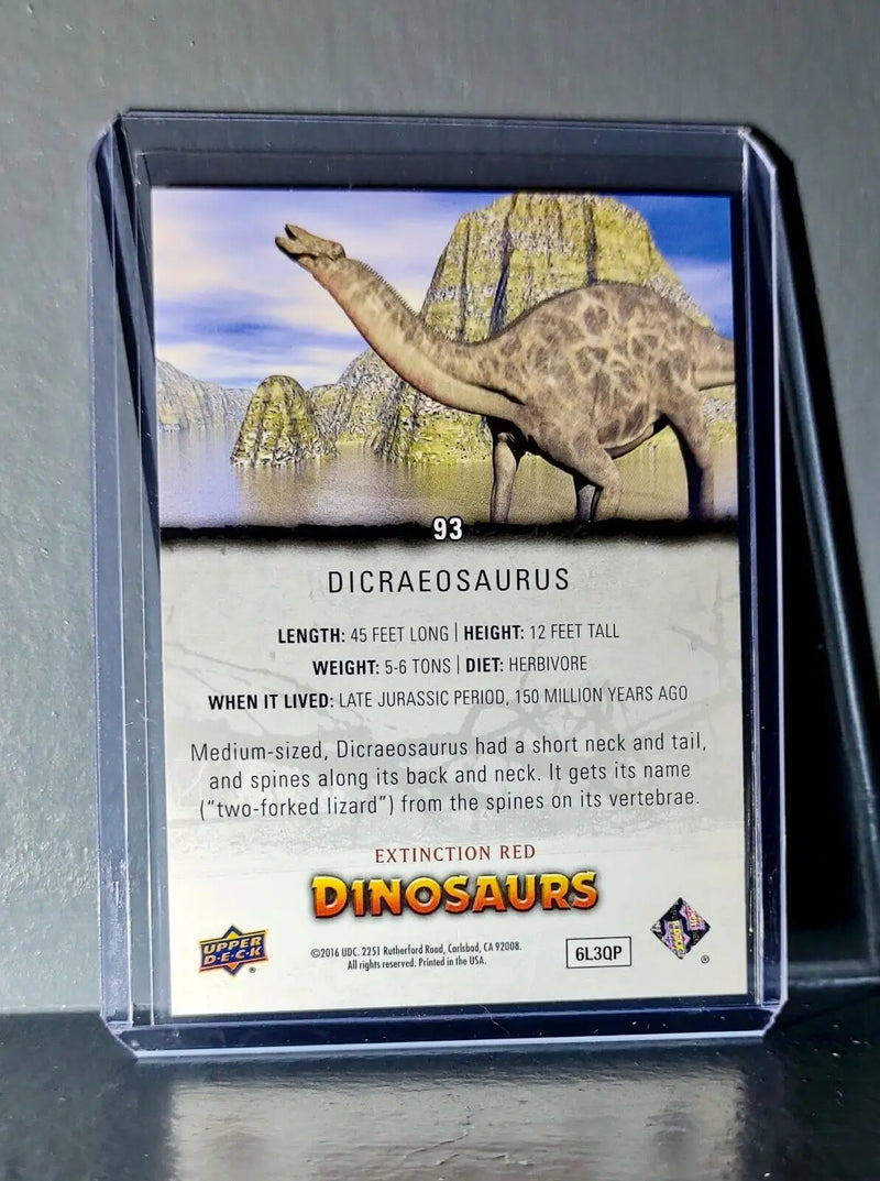 2015 Upper Deck Dinosaurs Dicraeosaurus Extinction Red Parallel #93 Card - Non-Sports Card Single