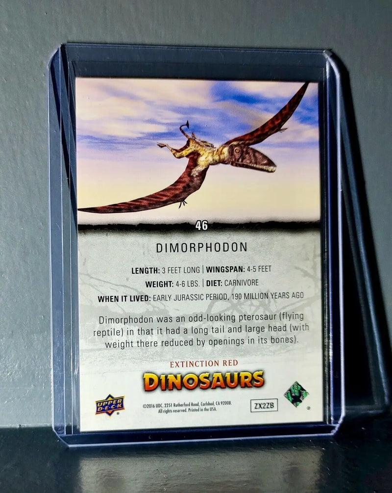 2015 Upper Deck Dinosaurs Dimorphodon Extinction Red Parallel #46 Card - Non-Sports Card Single
