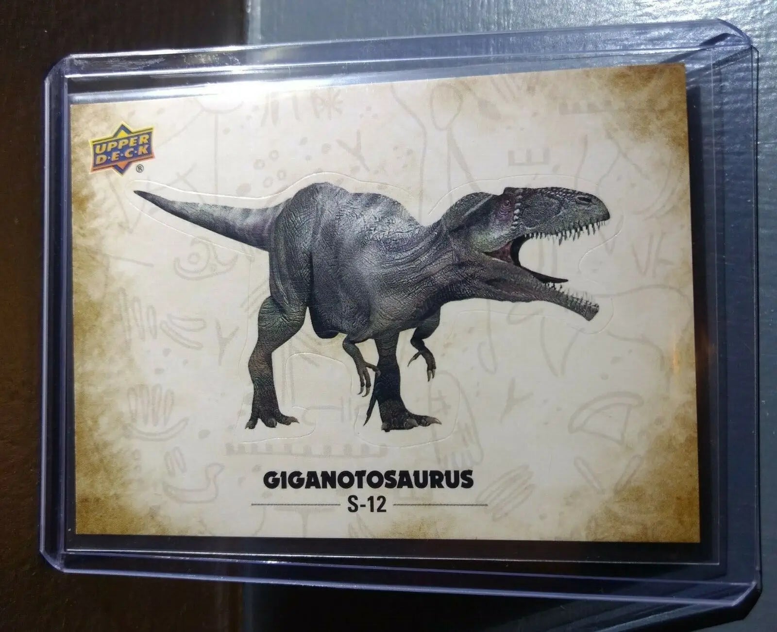 2015 Upper Deck Dinosaurs Giganotosaurus #S-12 Trading Sticker Card - Non-Sports Card Single