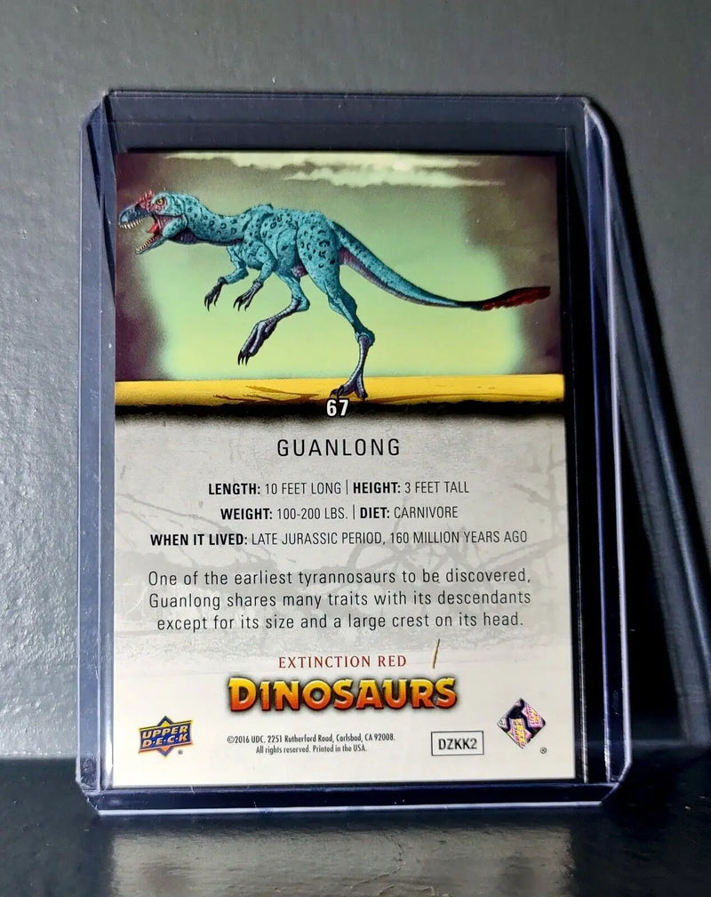 2015 Upper Deck Dinosaurs Guanlong Extinction Red Parallel #67 Card - Non-Sports Card Single