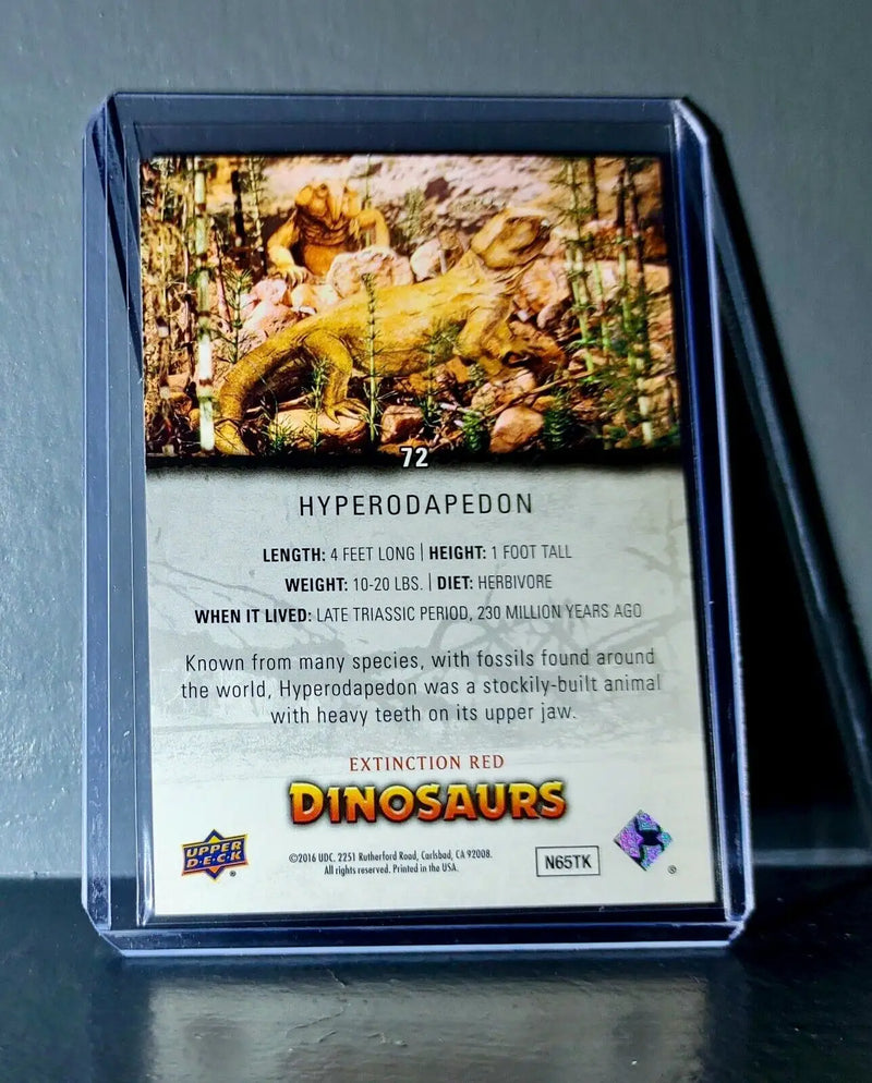 2015 Upper Deck Dinosaurs Hyperodapedon Extinction Red Parallel #72 Card - Non-Sports Card Single