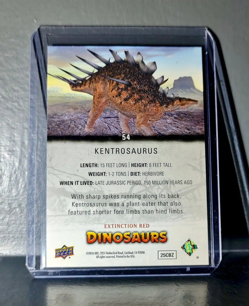 2015 Upper Deck Dinosaurs Kentrosaurus Extinction Red Parallel #54 Card - Non-Sports Card Single