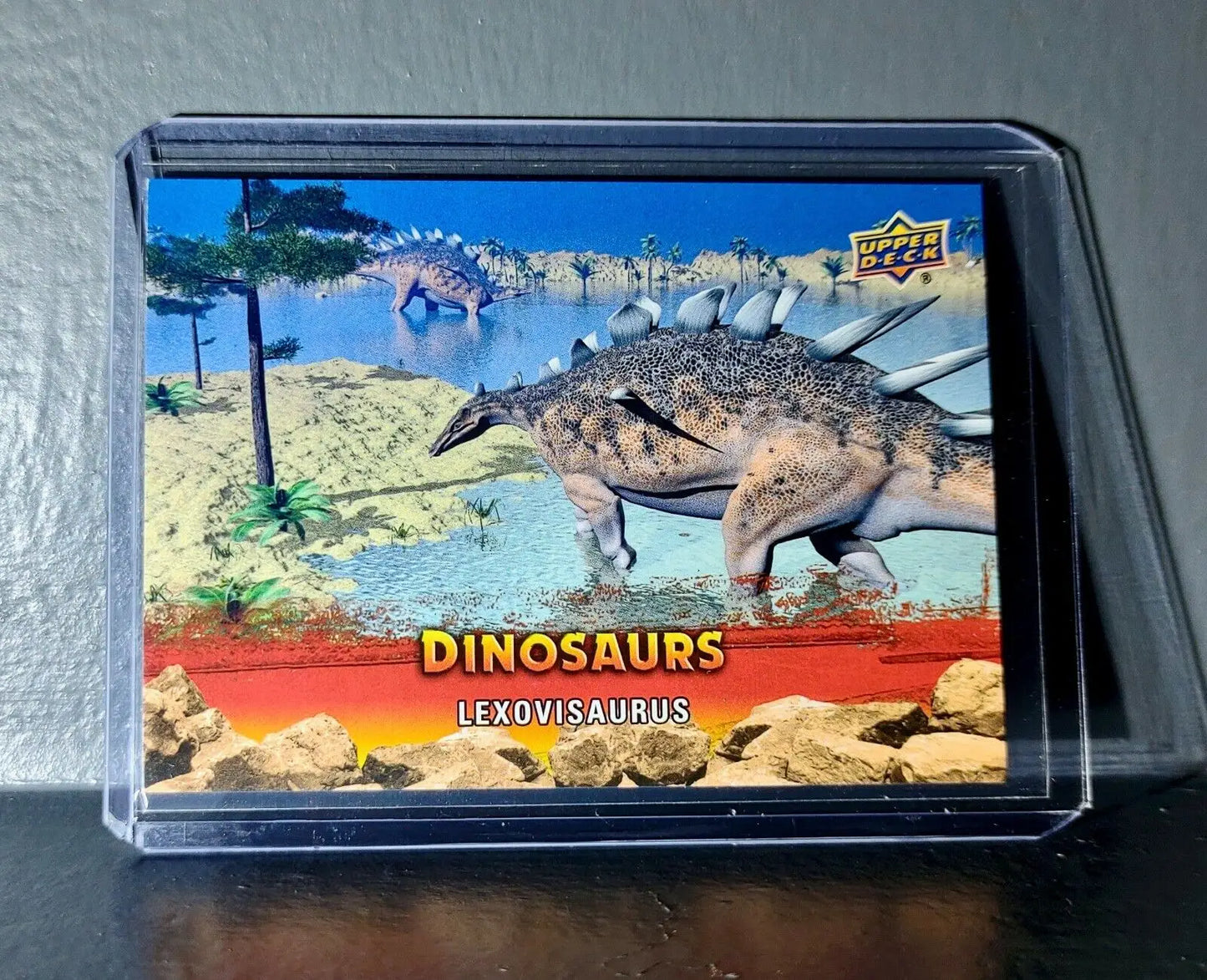 2015 Upper Deck Dinosaurs Lexovisaurus Extinction Red Parallel #55 Card - Non-Sports Card Single