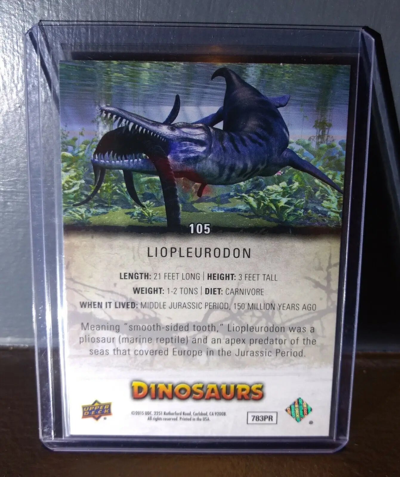 2015 Upper Deck Dinosaurs Liopleurodon #105 Trading Card - Other