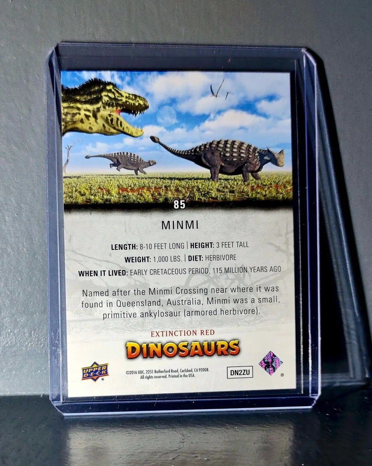 2015 Upper Deck Dinosaurs Minmi Extinction Red Parallel #85 Card - Non-Sports Card Single