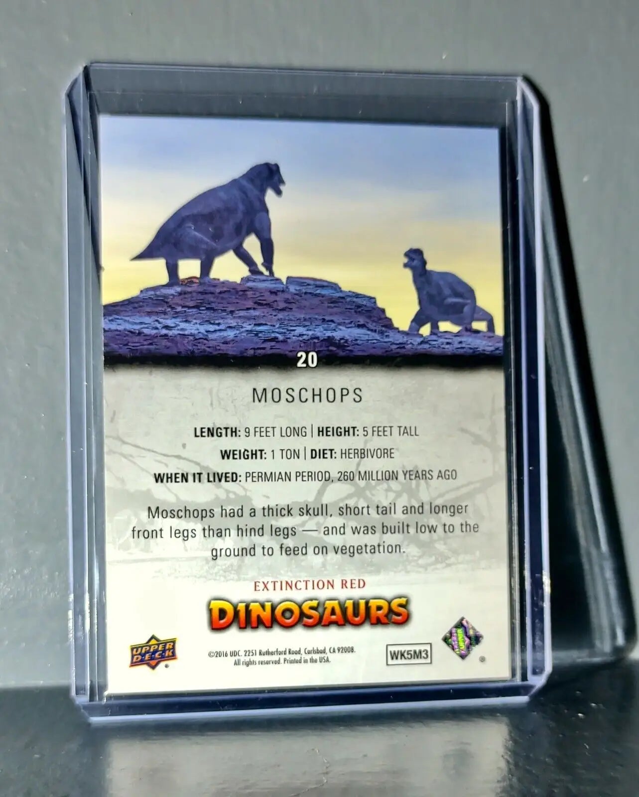 2015 Upper Deck Dinosaurs Moschops Extinction Red Parallel #20 Card - Non-Sports Card Single