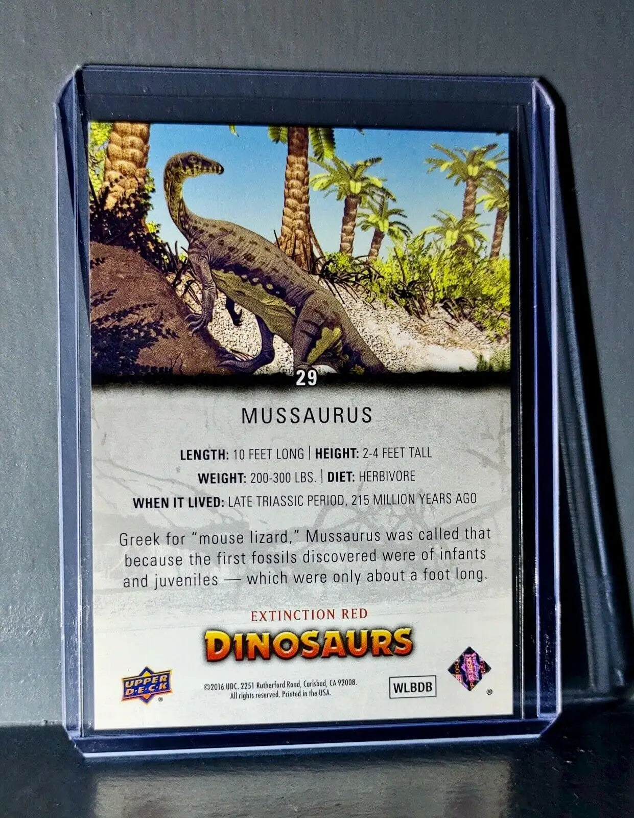 2015 Upper Deck Dinosaurs Mussaurus Extinction Red Parallel #29 Card - Non-Sports Card Single