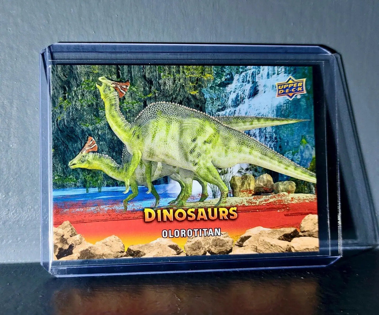 2015 Upper Deck Dinosaurs Olorotitan Extinction Red Parallel #50 Card - Non-Sports Card Single