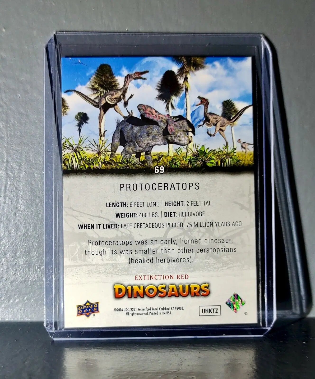 2015 Upper Deck Dinosaurs Protoceratops Extinction Red Parallel #69 Card - Other