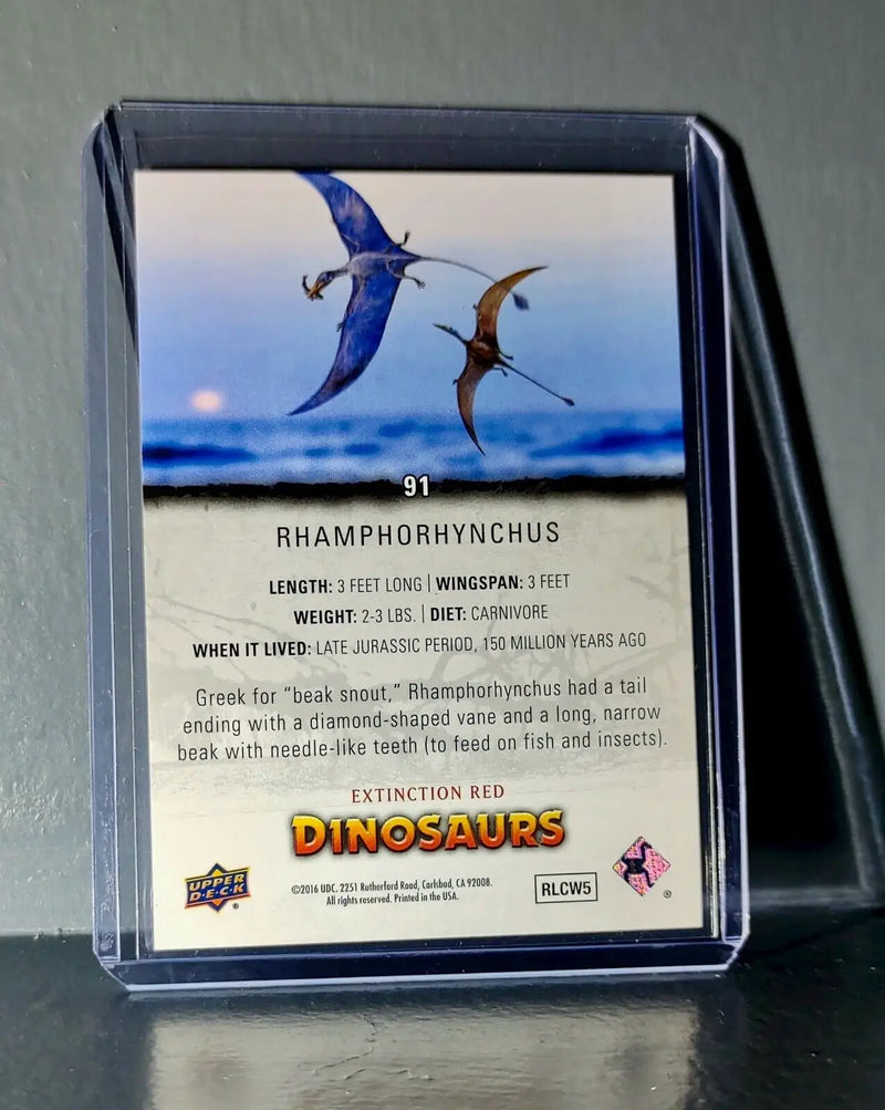 2015 Upper Deck Dinosaurs Rhamphorhynchus Extinction Red Parallel #91 Card - Non-Sports Card Single