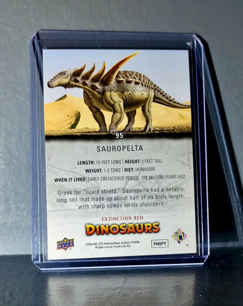 2015 Upper Deck Dinosaurs Sauropelta Extinction Red Parallel #95 Card - Other