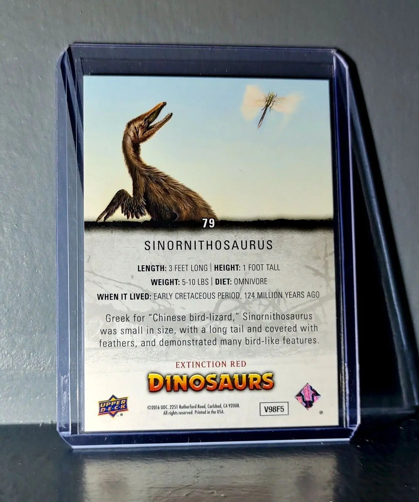 2015 Upper Deck Dinosaurs Sinornithosaurus Extinction Red Parallel #79 Card - Non-Sports Card Single