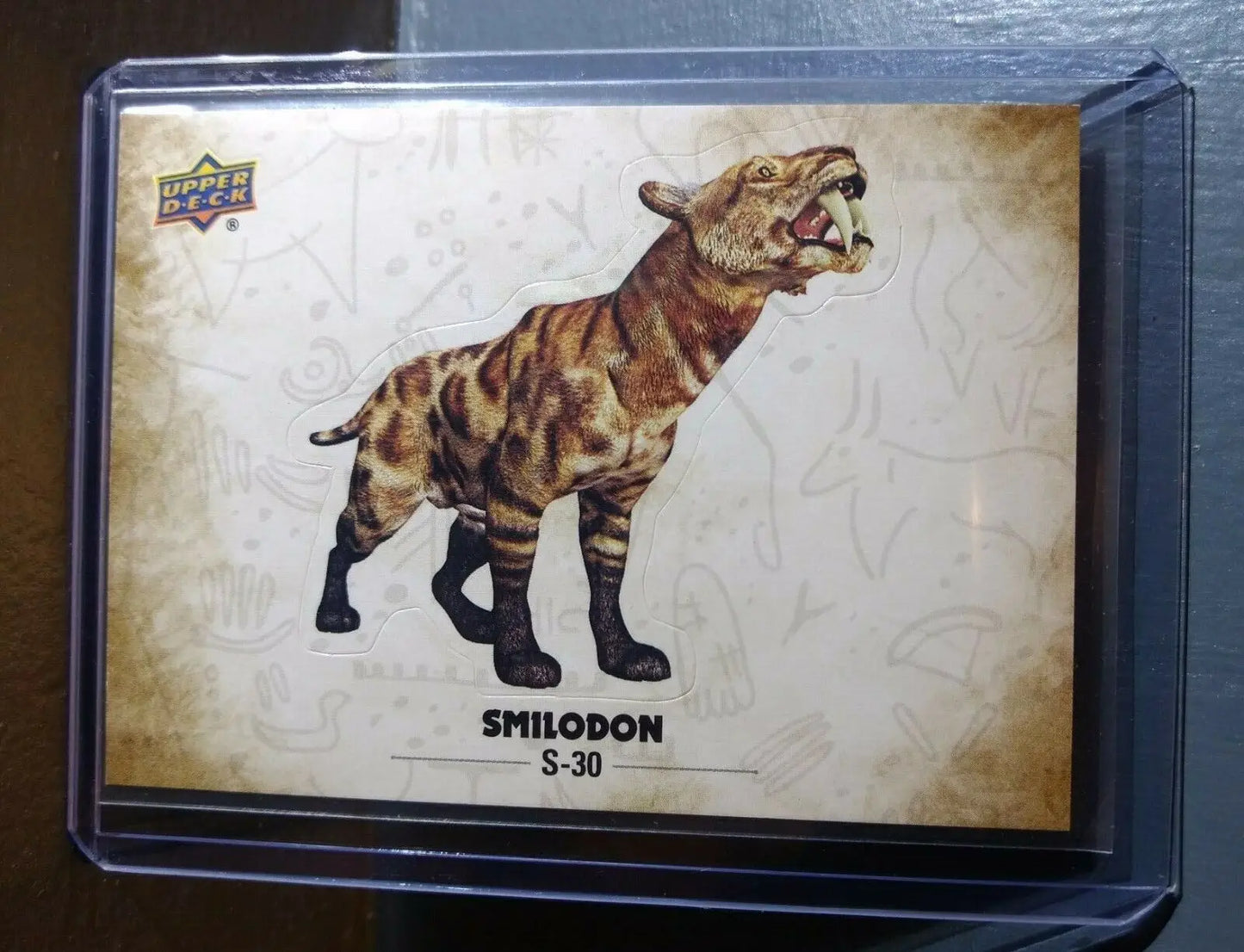 2015 Upper Deck Dinosaurs Smilodon #S-30 Trading Sticker Card - Other