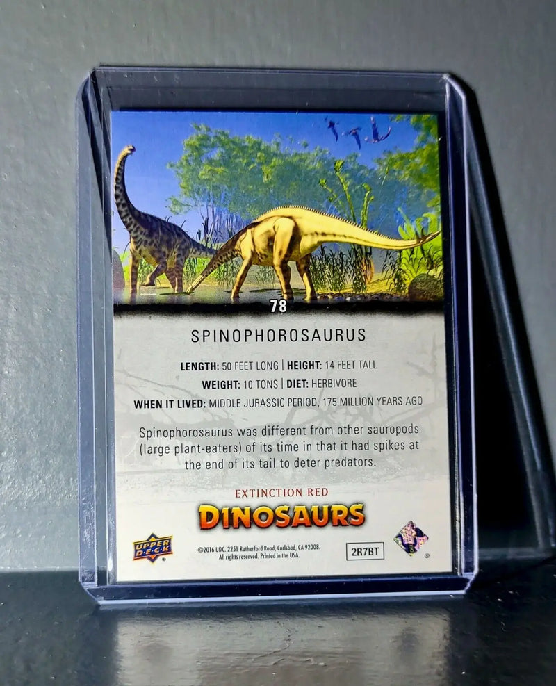 2015 Upper Deck Dinosaurs Spinophorosaurus Extinction Red Parallel #78 Card - Non-Sports Card Single