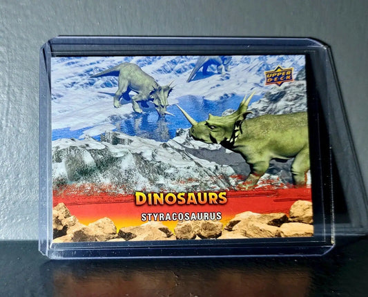 2015 Upper Deck Dinosaurs Styracosaurus Extinction Red Parallel #76 Card - Non-Sports Card Single