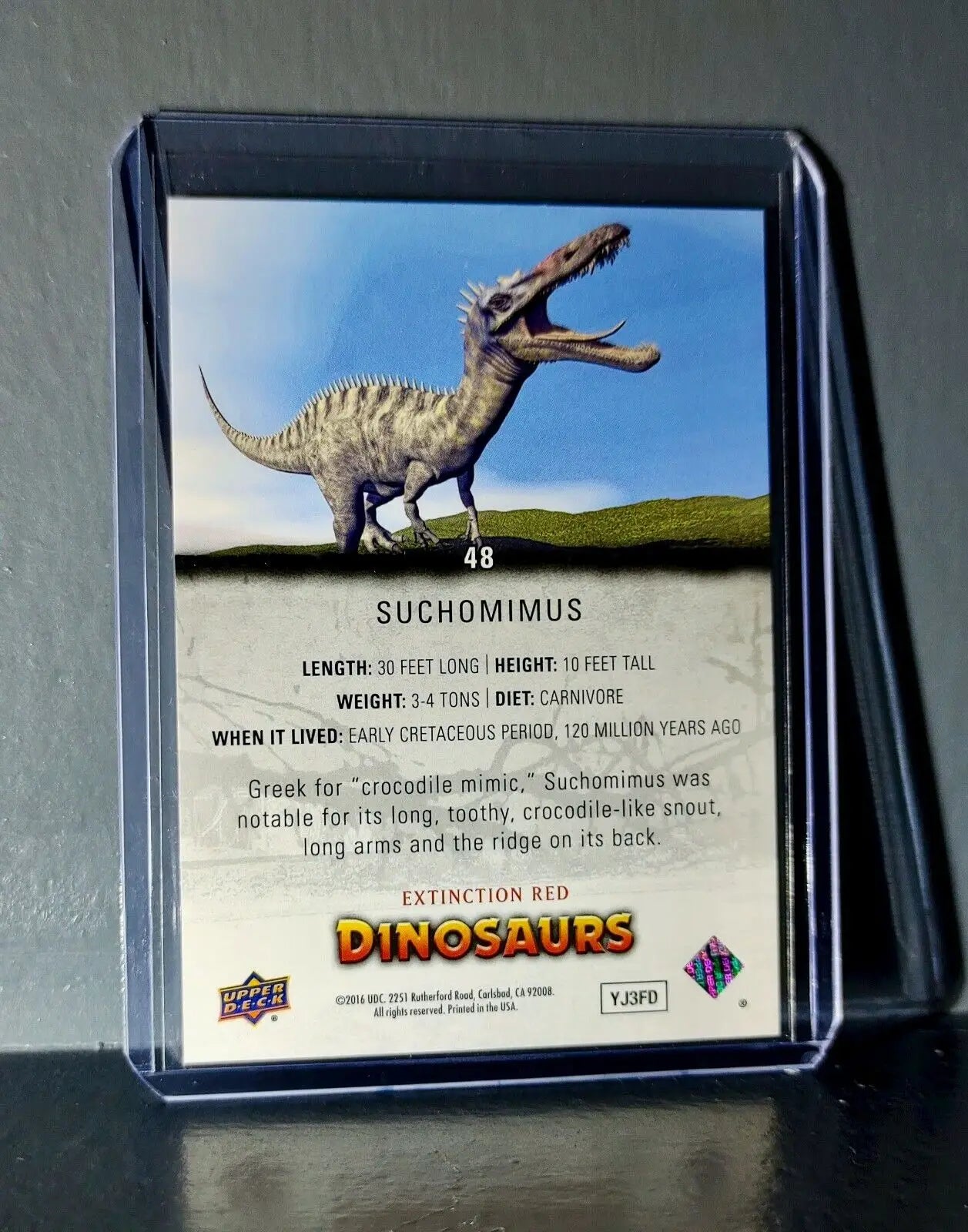 2015 Upper Deck Dinosaurs Suchomimus Extinction Red Parallel #48 Card - Non-Sports Card Single