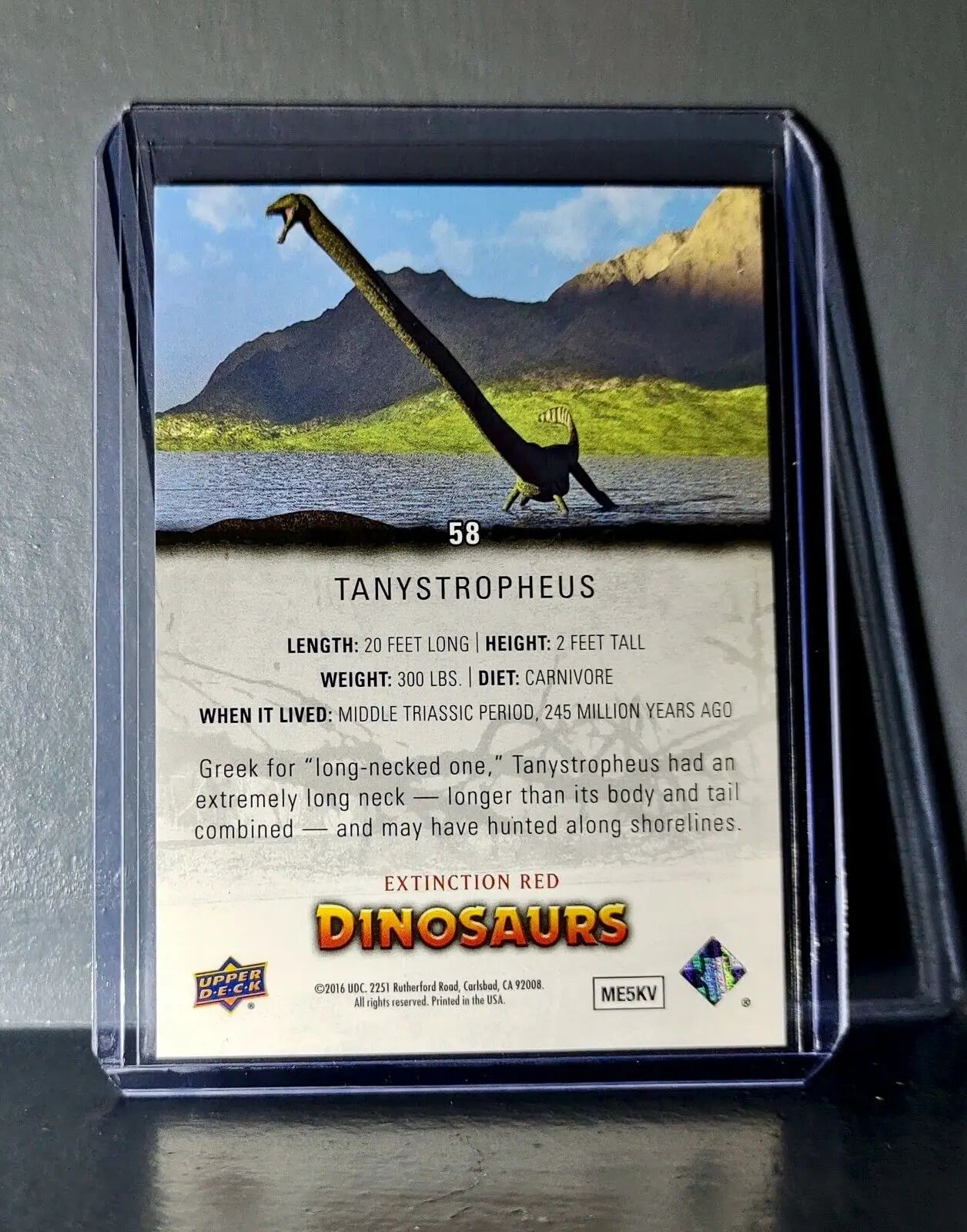 2015 Upper Deck Dinosaurs Tanystropheus Extinction Red Parallel #58 Card - Non-Sports Card Single