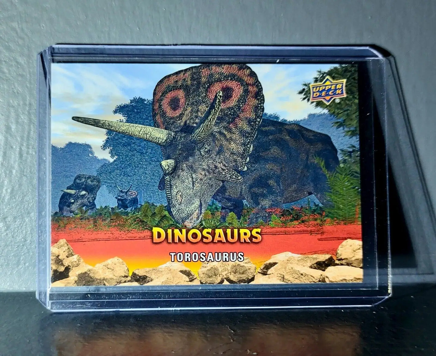 2015 Upper Deck Dinosaurs Torosaurus Extinction Red Parallel #77 Card - Non-Sports Card Single