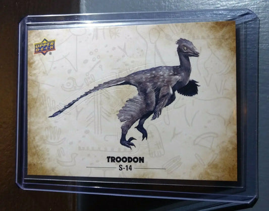 2015 Upper Deck Dinosaurs Troodon #S-14 Trading Sticker Card - Non-Sports Card Single