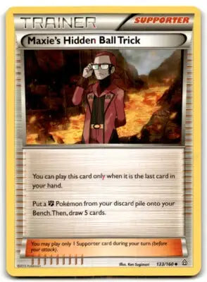 Primal Clash Maxies Hidden Ball Trick Pokémon card displayed in text-align center format