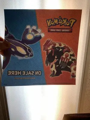 Primal Clash Pokémon window cling promo sticker decal showcasing trading card game art