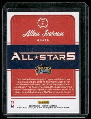 2016-17 Panini Donruss All-Stars Allen Iverson #8 Basketball - Basketball Card Single