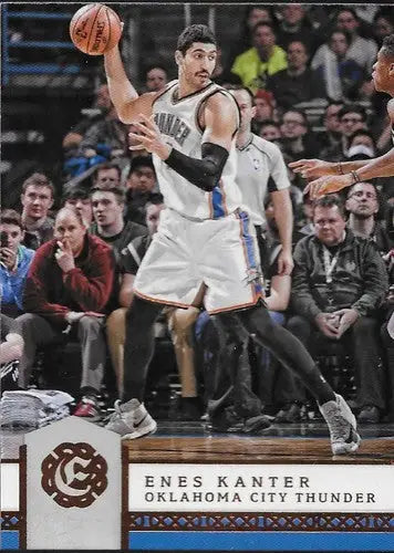 Original gloss of Enes Kanter basketball card from Panini Excalibur 2016-17 Simply Sandoval collection