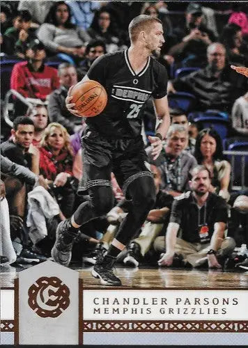 Original gloss of a basketball player in action on Panini Excalibur 2016-17 #89 Simply Sandoval Chandler Parsons Grizzlies