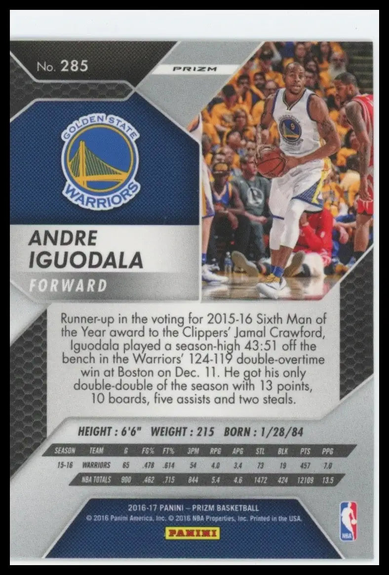 2016-17 Panini Prizm - Andre Iguodala #285 Silver Prizm