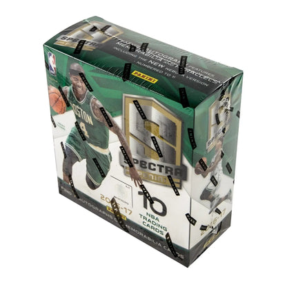 Sealed box of 2016-17 Panini Spectra NBA Trading Cards with rookie jersey autographs