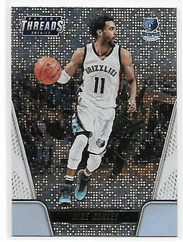 Original gloss Mike Conley basketball card from 2016-17 Panini Threads Grizzlies