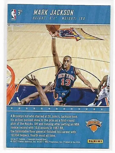 2016-17 Panini Threads Floor Generals #7 Mark Jackson NM-MT Knicks - Basketball Card Single
