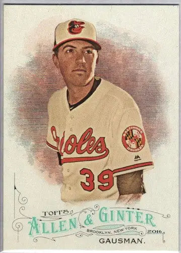 Baseball card of Kevin Gausman with original gloss from 2016 Allen and Ginter NM-MT