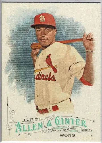 2016 Allen and Ginter Kolten Wong baseball card with original gloss featuring Cardinals