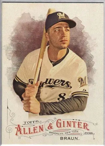2016 Allen and Ginter #2 Ryan Braun NM-MT Brewers ID:1637 - Baseball Card Single