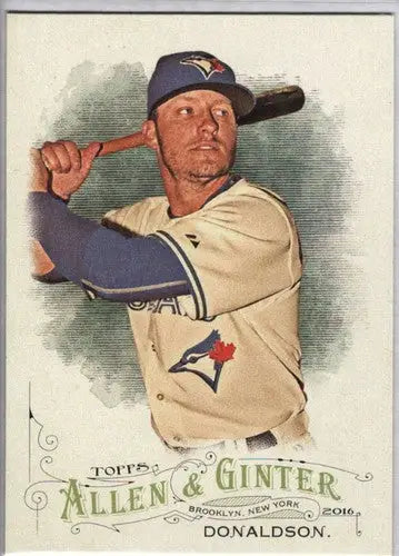 2016 Allen and Ginter Josh Donaldson baseball card with original gloss featuring Blue Jays