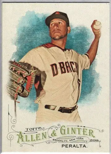Baseball card of David Peralta with original gloss, NM-MT condition Diamondbacks