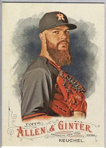 Dallas Keuchel baseball card with original gloss from 2016 Allen and Ginter NM-MT