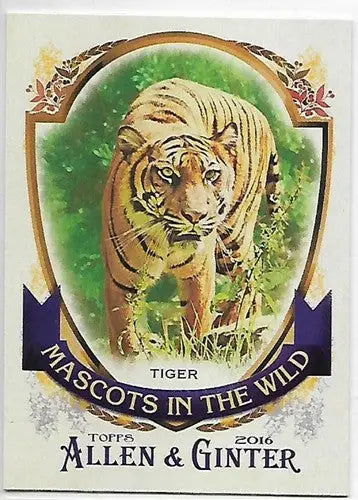 2016 Allen and Ginter Mascots in the Wild #MIW-2 Tiger NM-MT ID:19345 - Baseball Card Single