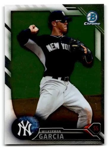 2016 Bowman Chrome Prospects BCP164 Wilkerman Garcia baseball card display