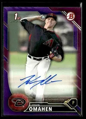 2016 Bowman #PA-JO John Omahen Paper Prospect Autographs Purple #/250 - Baseball Card Single