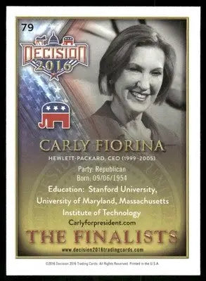 2016 Decision 2016 Carly Fiorina #79 - Other