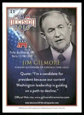 2016 Decision 2016 Jim Gilmore #11 - Other