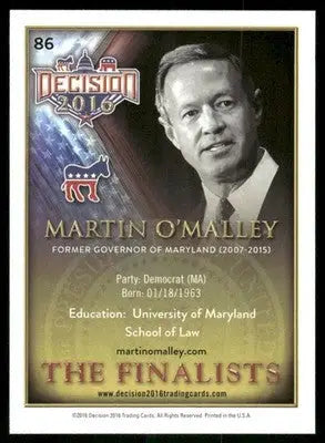 2016 Decision Martin O’Malley #86 - Other